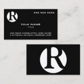 Custom Logo Black Visitekaartje (Voorkant / Achterkant)