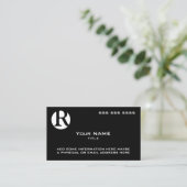 Custom Logo Black Visitekaartje (Staand voorkant)