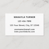 Custom Logo Blue Visitekaartje (Achterkant)