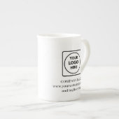 Custom Logo Bone China Corporate Promo mug Porselein Kop (Voorkant rechts)