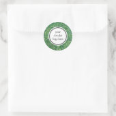 Custom Logo Boxwood Wreath Gift Wrap Seals Ronde Sticker (Tas)