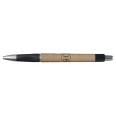Custom logo brown burlap pen (Voorkant)