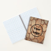 Custom logo brown tree logs notitieboek (Binnen)