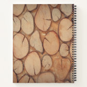 Custom logo brown tree logs notitieboek (Achterkant)