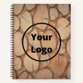 Custom logo brown tree logs notitieboek (Voorkant)