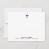 Custom Logo Business Bedankt Bedrijfsnaam Foto Notitiekaartje (Voorkant)