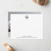 Custom Logo Business Bedankt Bedrijfsnaam Foto Notitiekaartje (Voorkant / Achterkant in situ)