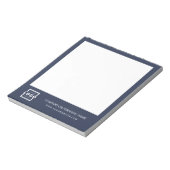 Custom Logo Business Company Branded Gift Blue Notitieblok (Linkerzijde)