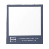 Custom Logo Business Company Branded Gift Blue Notitieblok (Voorkant)