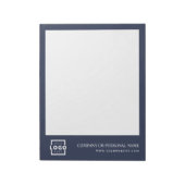Custom Logo Business Company Branded Gift Blue Notitieblok (Linkerzijde)