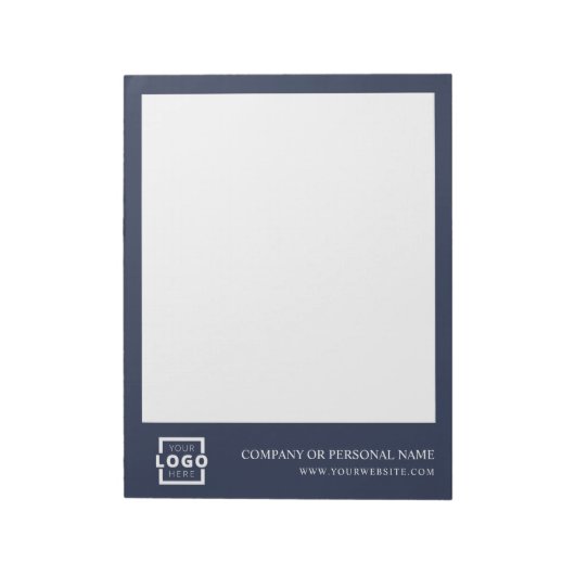 Custom Logo Business Company Branded Gift Blue Notitieblok (Linkerzijde)