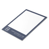 Custom Logo Business Company Branded Gift Blue Notitieblok (Schuin)