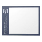 Custom Logo Business Company Branded Gift Blue Notitieblok (Voorkant)