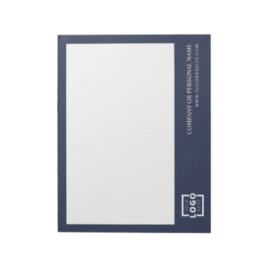 Custom Logo Business Company Branded Gift Blue Notitieblok (Linkerzijde)