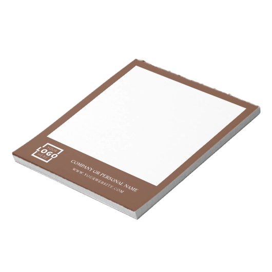 Custom Logo Business Company Branded Gift Brown Notitieblok (Linkerzijde)
