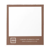 Custom Logo Business Company Branded Gift Brown Notitieblok (Voorkant)