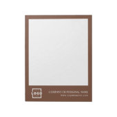 Custom Logo Business Company Branded Gift Brown Notitieblok (Linkerzijde)
