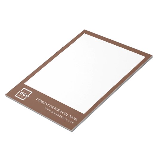 Custom Logo Business Company Branded Gift Brown Notitieblok (Schuin)