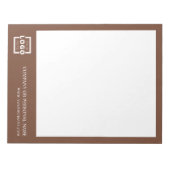 Custom Logo Business Company Branded Gift Brown Notitieblok (Voorkant)
