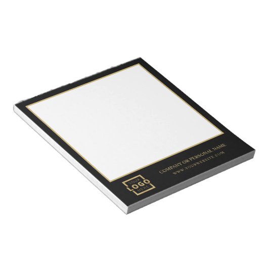 Custom Logo Business Company Branded Gift Gold Notitieblok (Schuin)
