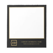 Custom Logo Business Company Branded Gift Gold Notitieblok (Voorkant)