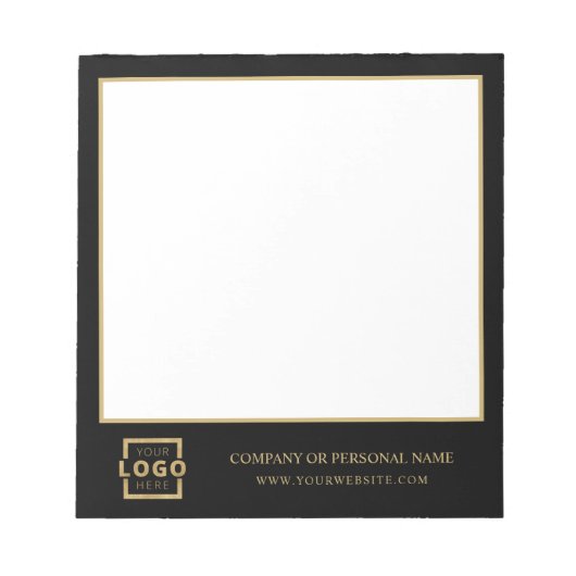Custom Logo Business Company Branded Gift Gold Notitieblok (Voorkant)