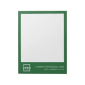 Custom Logo Business Company Branded Gift Green Notitieblok (Linkerzijde)