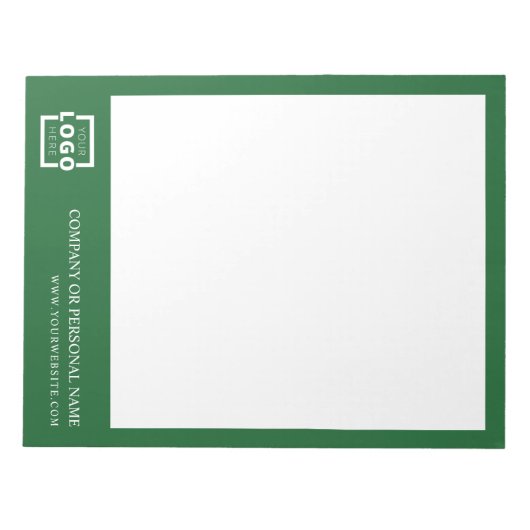 Custom Logo Business Company Branded Gift Green Notitieblok (Voorkant)