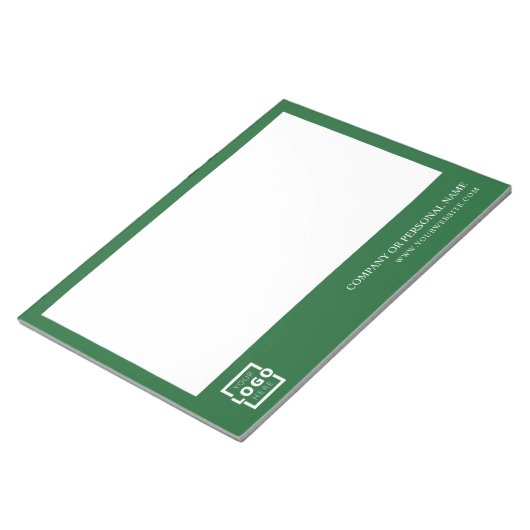 Custom Logo Business Company Branded Gift Green Notitieblok (Schuin)