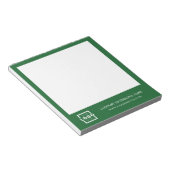 Custom Logo Business Company Branded Gift Green Notitieblok (Schuin)