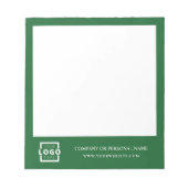 Custom Logo Business Company Branded Gift Green Notitieblok (Voorkant)