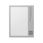 Custom Logo Business Company Branded Gift Grey Notitieblok (Linkerzijde)