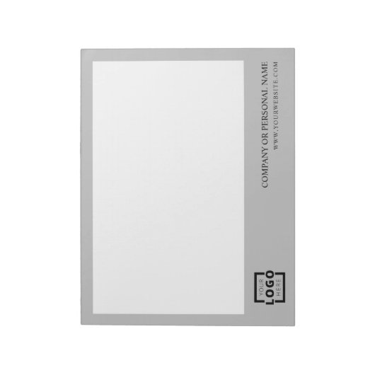 Custom Logo Business Company Branded Gift Grey Notitieblok (Linkerzijde)