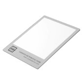Custom Logo Business Company Branded Gift Grey Notitieblok (Schuin)