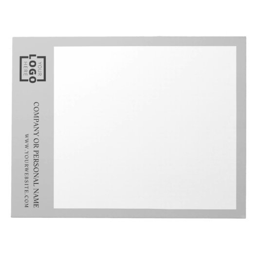 Custom Logo Business Company Branded Gift Grey Notitieblok (Voorkant)