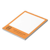 Custom Logo Business Company Branded Gift Oranje Notitieblok (Linkerzijde)