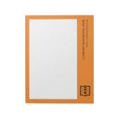 Custom Logo Business Company Branded Gift Oranje Notitieblok (Linkerzijde)