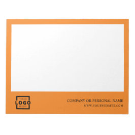 Custom Logo Business Company Branded Gift Oranje Notitieblok