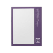 Custom Logo Business Company Branded Gift Paars Notitieblok (Linkerzijde)