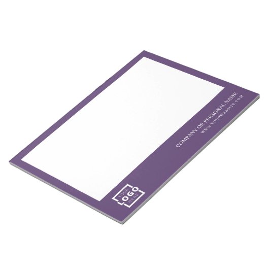 Custom Logo Business Company Branded Gift Paars Notitieblok (Schuin)