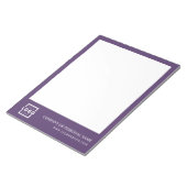 Custom Logo Business Company Branded Gift Paars Notitieblok (Schuin)