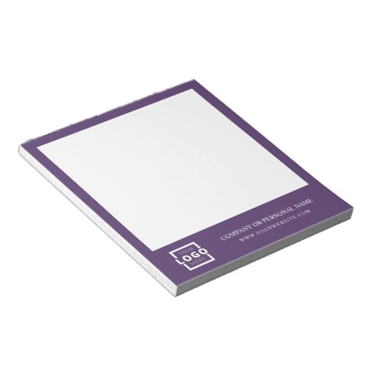 Custom Logo Business Company Branded Gift Paars Notitieblok (Schuin)