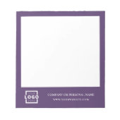 Custom Logo Business Company Branded Gift Paars Notitieblok (Voorkant)