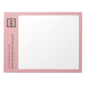 Custom Logo Business Company Branded Gift Pink Notitieblok (Voorkant)
