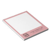 Custom Logo Business Company Branded Gift Pink Notitieblok (Schuin)