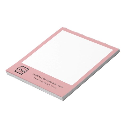 Custom Logo Business Company Branded Gift Pink Notitieblok (Linkerzijde)