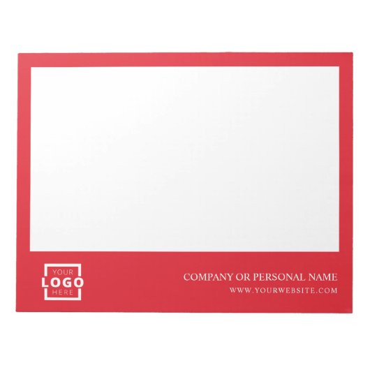 Custom Logo Business Company Branded Gift Red Notitieblok (Voorkant)