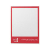Custom Logo Business Company Branded Gift Red Notitieblok (Linkerzijde)