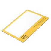 Custom Logo Business Company Branded Gift Yellow Notitieblok (Schuin)