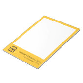 Custom Logo Business Company Branded Gift Yellow Notitieblok (Schuin)